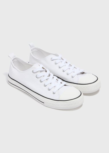 White Toe Cap Canvas Shoes