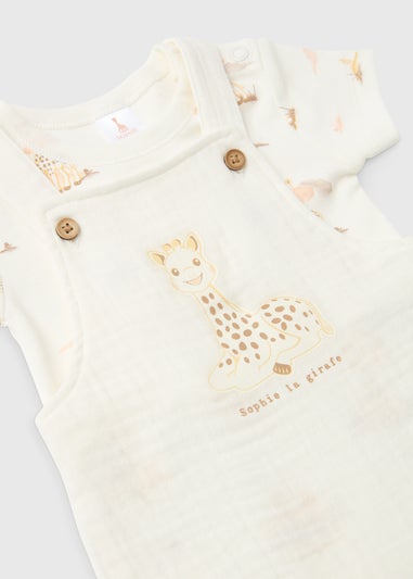 Sophie la Girafe Baby Oatmeal Dungaree Set (Newborn-23mths)