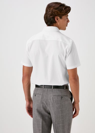 Taylor & Wright White Textured Short Sleeve Shirt