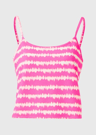 Pink Tie Dye Print Co Ord Top
