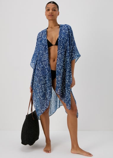 Blue Dotty Kimono