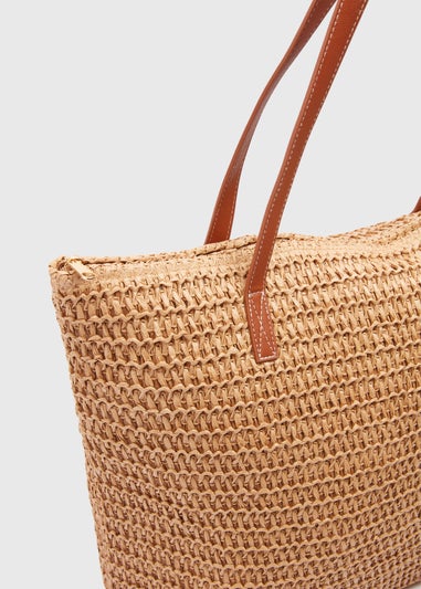 Natural Straw Shopper Bag