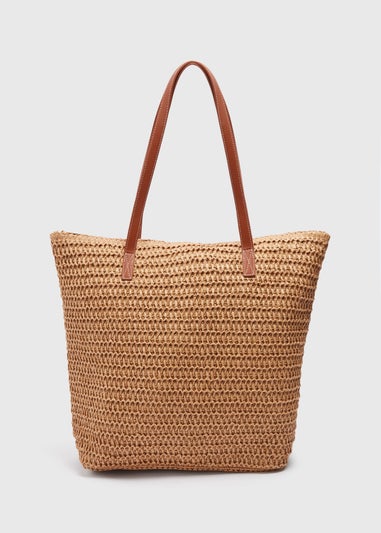 Natural Straw Shopper Bag