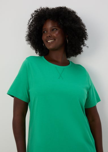 Green Midi T-Shirt Jersey Dress