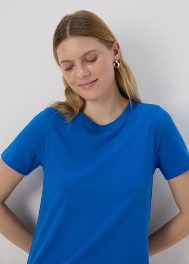 Blue Midi T-Shirt Jersey Dress