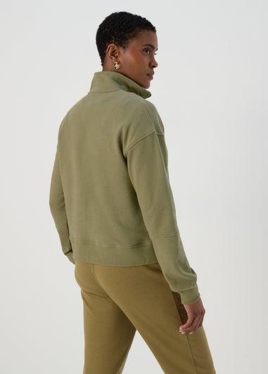 Khaki Half Zip Top