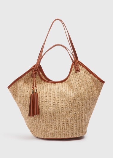 Natural Raffia Tote Bag