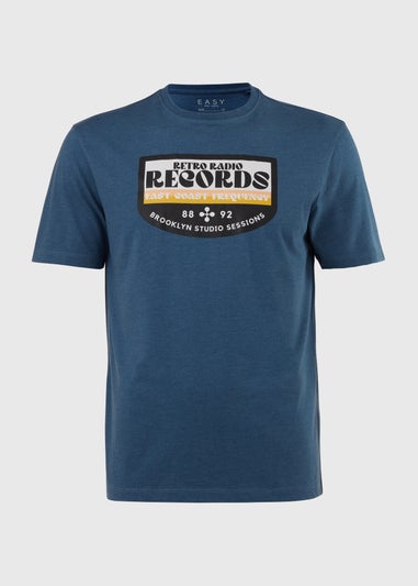Blue Retro Record T-Shirt
