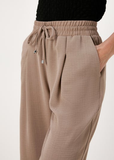Beige Airflow Crop Trousers