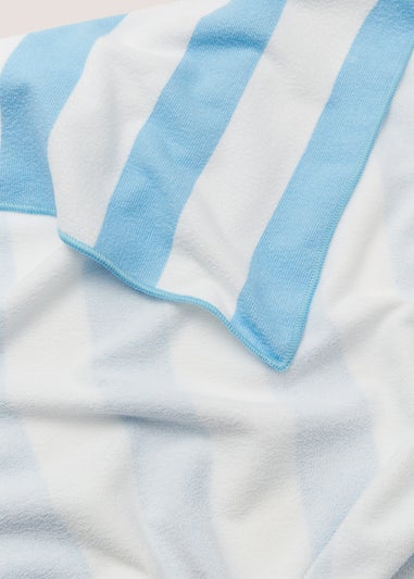 Blue Stripe Design Microfibre Beach Towel