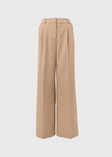 Et Vous Beige Wide Leg Suit Trousers