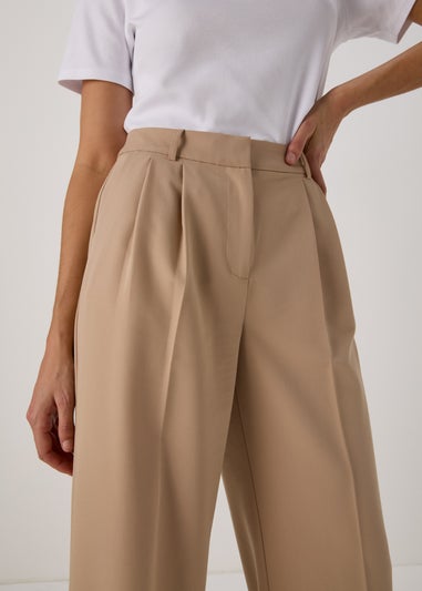 Et Vous Beige Wide Leg Suit Trousers