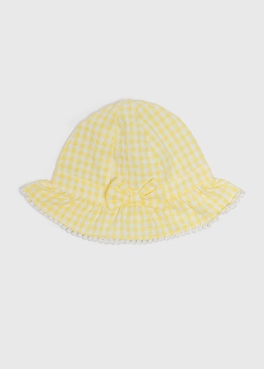 Baby Yellow Gingham Sunhat (Newborn-24mths)