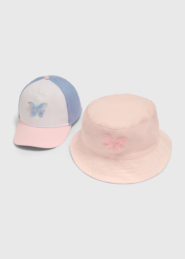 Girls Pink Butterfly Hat (3-10yrs)