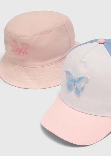 Girls Pink Butterfly Hat (3-10yrs)