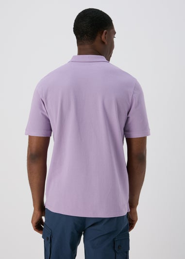 Lilac Solid Polo Shirt