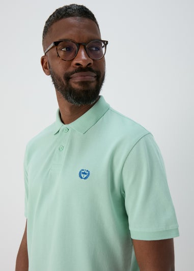 Mint Green Solid Polo Shirt