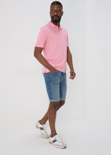 Pink Solid Polo Shirt