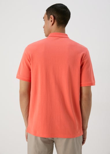 Coral Solid Polo Shirt