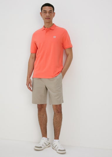 Coral Solid Polo Shirt