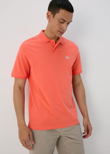 Coral Solid Polo Shirt