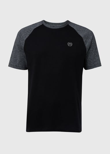Black Grey Sleeve Raglan T-Shirt
