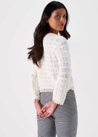 Ivory Pretty Stitch Jumper