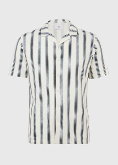 White Stripe Print Jersey Shirt