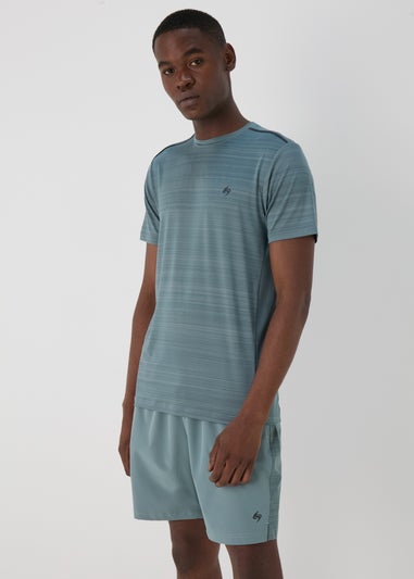 Souluxe Sage Space Dye Woven T-Shirt