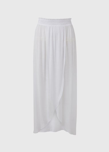 White Bandeau Maxi Dress