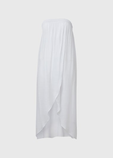 White Bandeau Maxi Dress