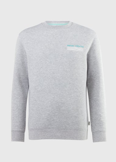 Light Grey Embroidered Sweatshirt