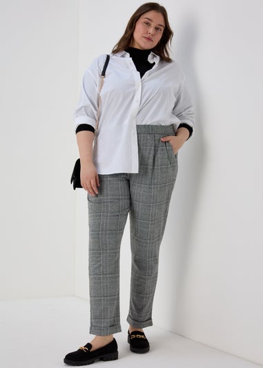 Grey Check Trousers