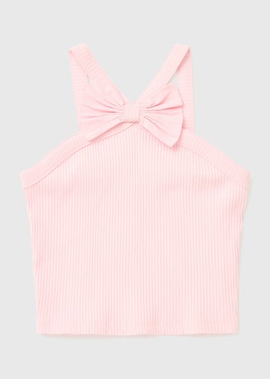 Girls Pink Bow Vest (7-13yrs)