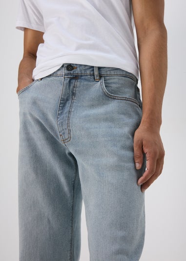 Light Wash Relaxed Fit Denim Jeans