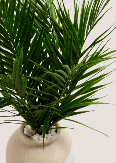 Palm In Dual Tone Urn Pot (16cm x 19cm)