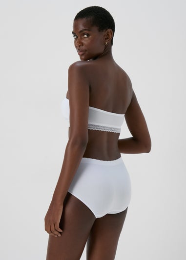 White Geo Lace Bandeau Top