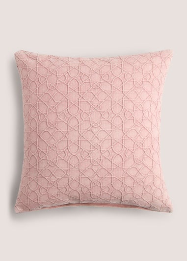 Pink Embroidered Cushion (43cm x 43cm)
