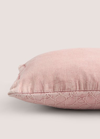 Pink Embroidered Cushion (43cm x 43cm)