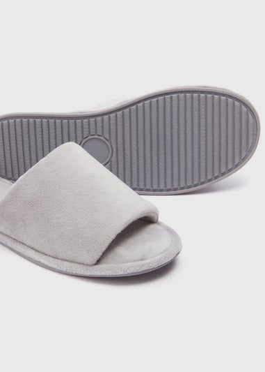 Grey Mule Slippers