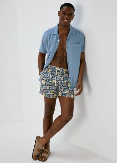 Tile Print Swimshorts - Matalan