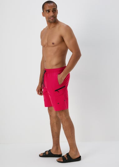 Red Cargo Swim Shorts