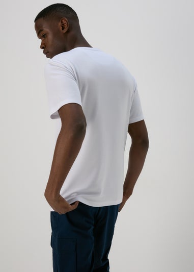 White Basic Print T-Shirt