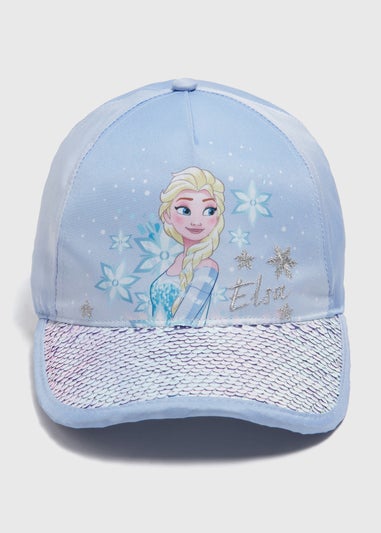 Disney Girls Blue Elsa Sequin Cap (3-10yrs)