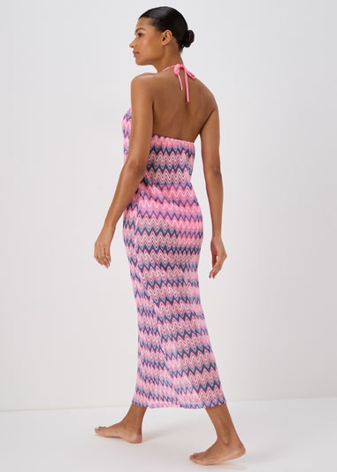 Multicoloured Zigzag Print Dress