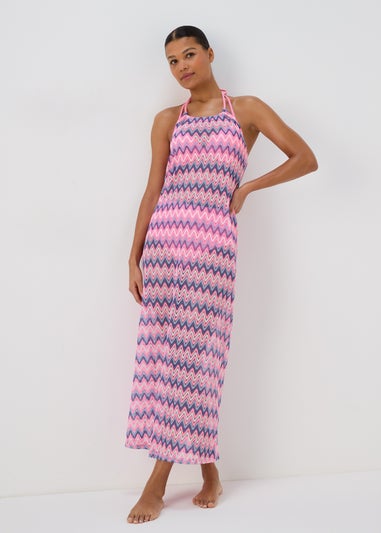 Multicolour Zigzag Print Dress