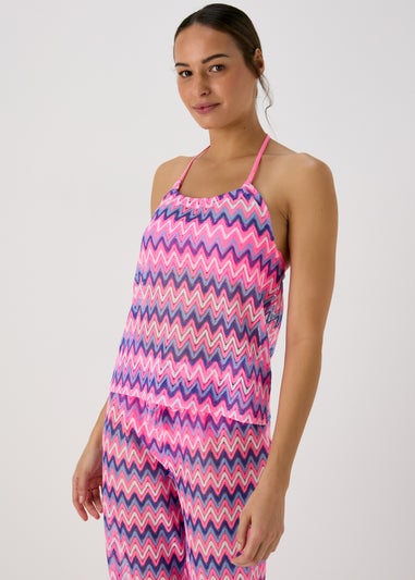 Pink Tie Dye Beach Top