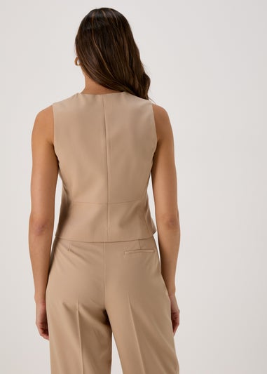 Et Vous Beige Neutral Suit Waistcoat