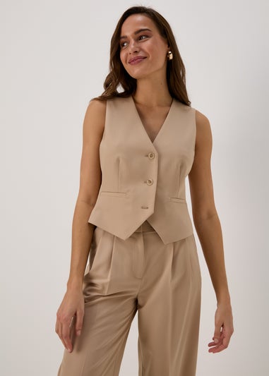 Et Vous Beige Neutral Suit Waistcoat