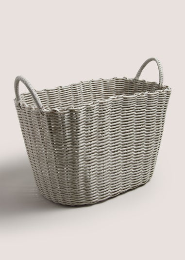 Grey Two Tone Storage Basket (43x40x31cm)